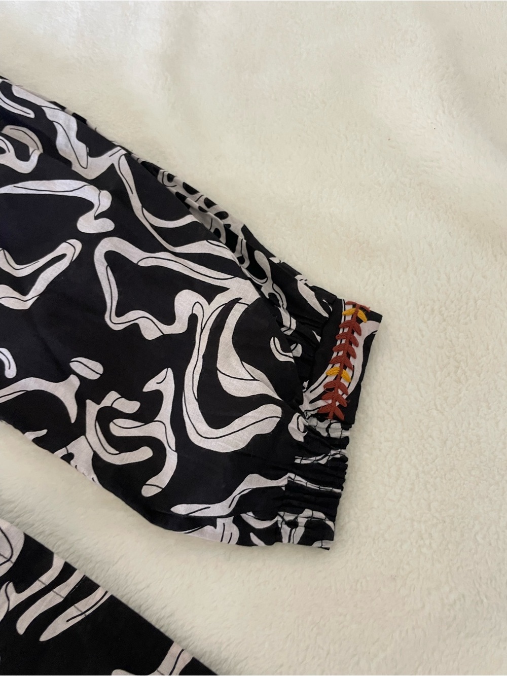 Cost Plus World Market Black and White Abstract Print Midi Dress - Picture 2 of 5